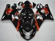 Preisgünstige Suzuki GSXR 600/750 Motorrad Verkleidung 2004-2005 - Glanzendes Schwarz Rot Streifen