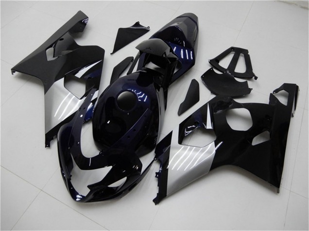 Preisgünstige Suzuki GSXR 600/750 Motorrad Verkleidung 2004-2005 - Glanzendes Schwarz Silber Blau