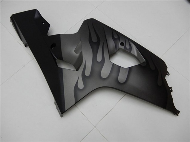 Preisgünstige Suzuki GSXR 600/750 Motorrad Verkleidung 2004-2005 - Grau Schwarz Flamme