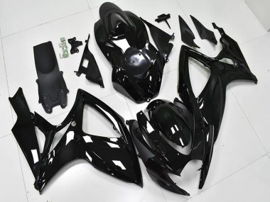 Preisgünstige Suzuki GSXR 600/750 Motorrad Verkleidung 2006-2007 - Glanzendes Schwarz