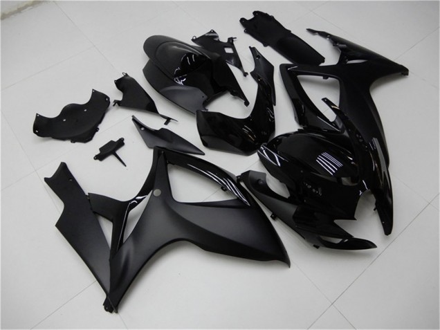 Preisgünstige Suzuki GSXR 600/750 Motorrad Verkleidung 2006-2007 - Matt Schwarz Glanzendes Schwarz