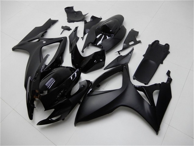 Preisgünstige Suzuki GSXR 600/750 Motorrad Verkleidung 2006-2007 - Matt Schwarz Glanzendes Schwarz