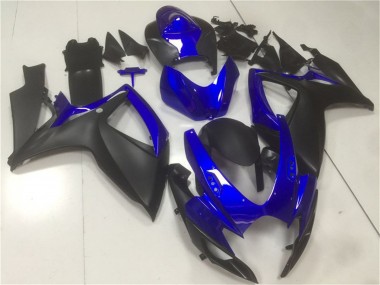 Preisgünstige Suzuki GSXR 600/750 Motorrad Verkleidung 2006-2007 - Blau Matt Schwarz