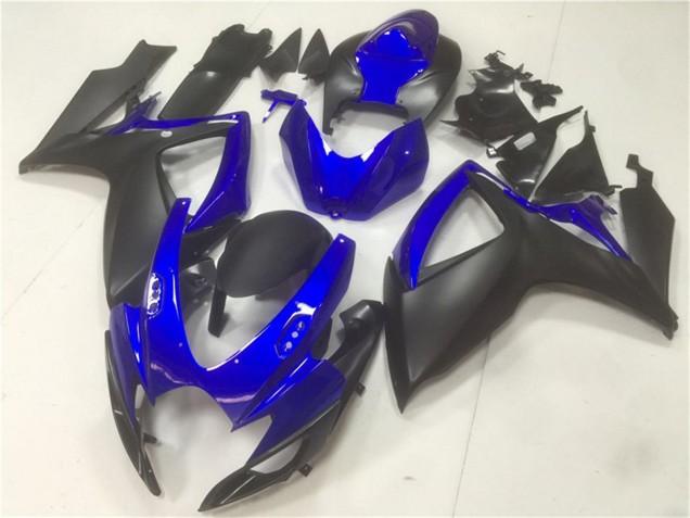 Preisgünstige Suzuki GSXR 600/750 Motorrad Verkleidung 2006-2007 - Blau Matt Schwarz