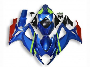 Preisgünstige Suzuki GSXR 600/750 Motorrad Verkleidung 2006-2007 - Blau Grun Rot