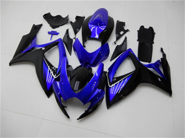 Preisgünstige Suzuki GSXR 600/750 Motorrad Verkleidung 2006-2007 - Blau Glanzendes Schwarz