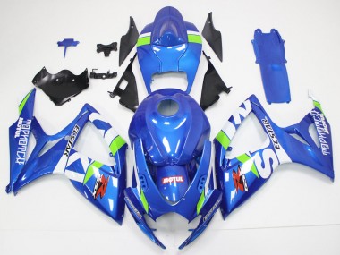 Preisgünstige Suzuki GSXR 600/750 Motorrad Verkleidung 2006-2007 - Blau Weiss Grun Rot