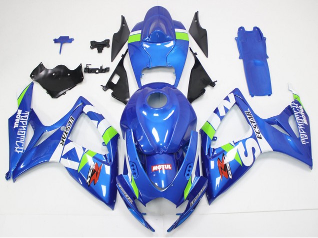 Preisgünstige Suzuki GSXR 600/750 Motorrad Verkleidung 2006-2007 - Blau Weiss Grun Rot