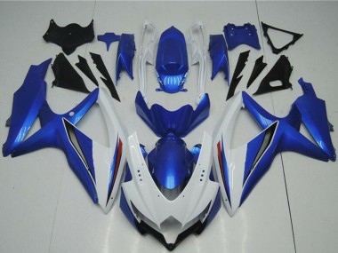 Preisgünstige Suzuki GSXR 600/750 Motorrad Verkleidung 2008-2010 - Weiss Blau