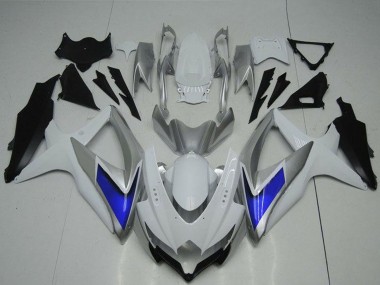 Preisgünstige Suzuki GSXR 600/750 Motorrad Verkleidung 2008-2010 - Silber Weiss Blau Schwarz