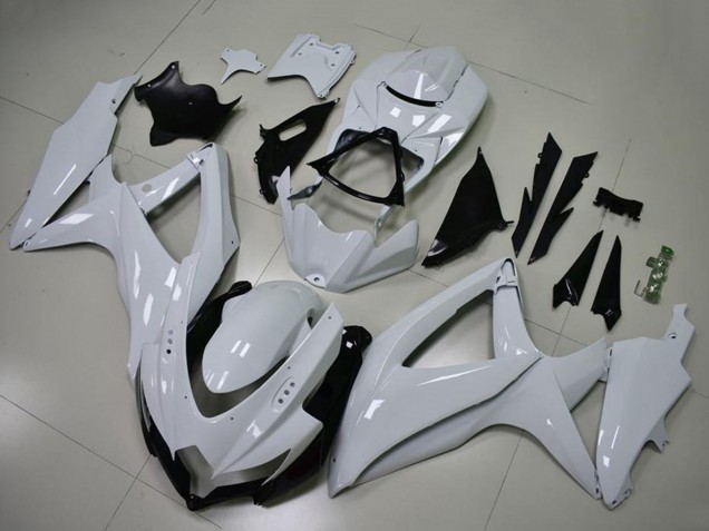 Preisgünstige Suzuki GSXR 600/750 Motorrad Verkleidung 2008-2010 - Glanzendes Weiss