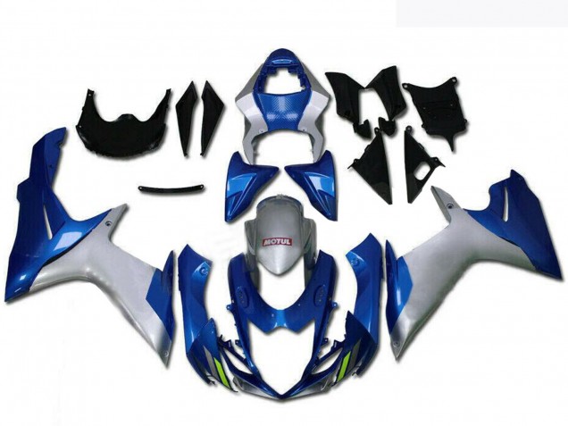 Preisgünstige Suzuki GSXR 600/750 Motorrad Verkleidung 2011-2024 - Silber Blau