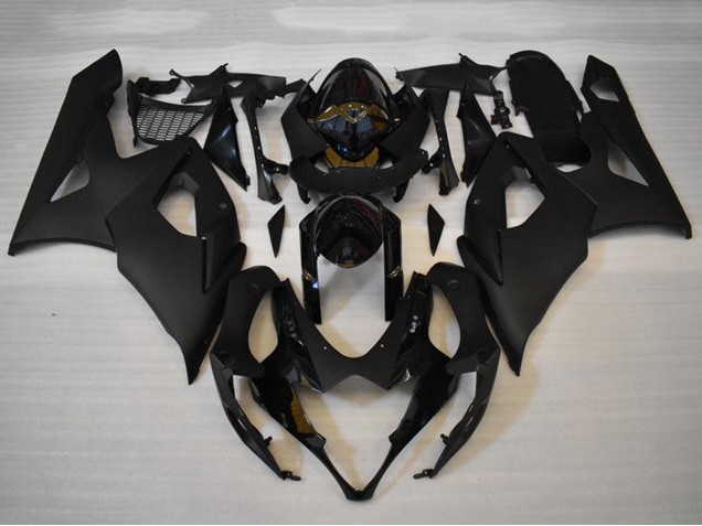 Preisgünstige Suzuki GSXR 1000 Motorrad Verkleidungen Kit 2005-2006 - Glanzendes Schwarz Matt Schwarz