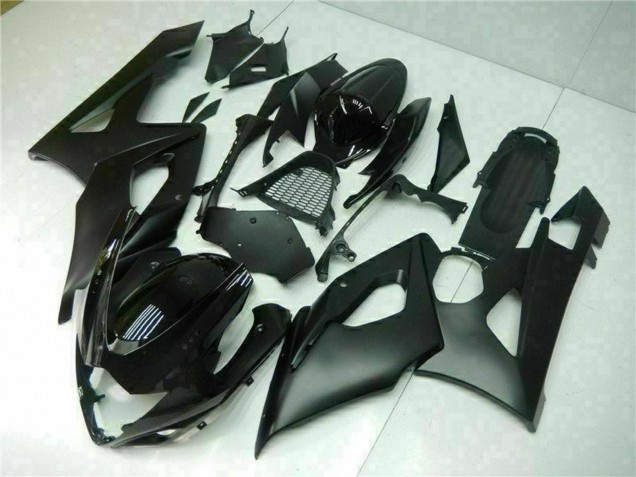 Preisgünstige Suzuki GSXR 1000 Motorrad Verkleidung 2005-2006 - Glanzendes Schwarz Matt Schwarz