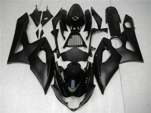 Preisgünstige Suzuki GSXR 1000 Motorrad Verkleidung 2005-2006 - Glanzendes Schwarz Matt Schwarz