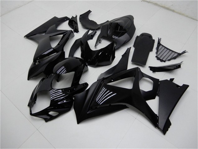 Preisgünstige Suzuki GSXR 1000 Motorrad Verkleidung 2007-2008 - Glanzendes Schwarz Matt Schwarz Kein Aufkleber