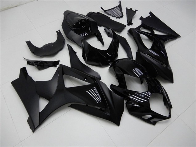 Preisgünstige Suzuki GSXR 1000 Motorrad Verkleidung 2007-2008 - Glanzendes Schwarz Matt Schwarz Kein Aufkleber