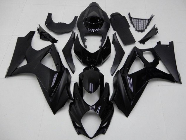 Preisgünstige Suzuki GSXR 1000 Motorrad Verkleidung 2007-2008 - Glanzendes Schwarz Matt Schwarz Kein Aufkleber