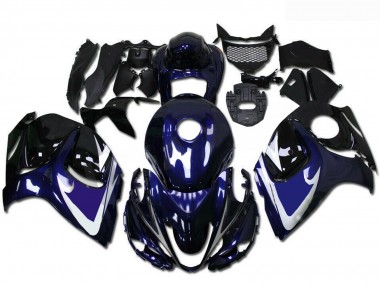 Preisgünstige Suzuki GSXR 1300 Hayabusa Motorrad Verkleidung 2008-2020 - Glanzendes Schwarz Blau Weiss