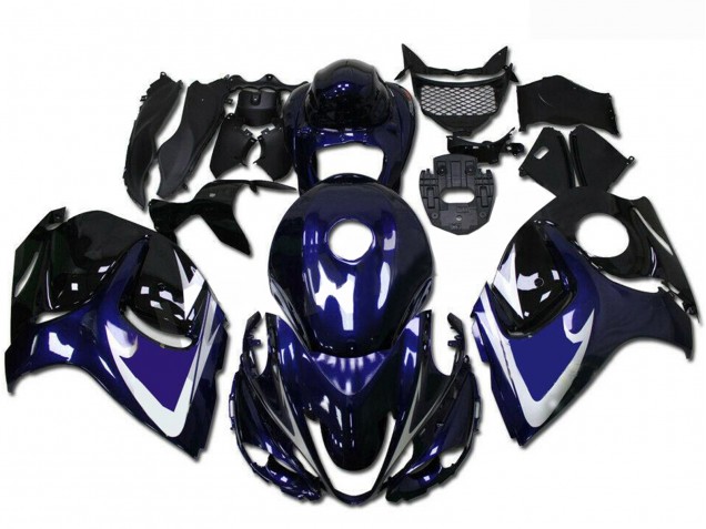 Preisgünstige Suzuki GSXR 1300 Hayabusa Motorrad Verkleidung 2008-2020 - Glanzendes Schwarz Blau Weiss