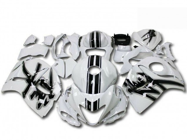 Preisgünstige Suzuki GSXR 1300 Hayabusa Motorrad Verkleidung 2008-2020 - Perl Weiss Schwarz