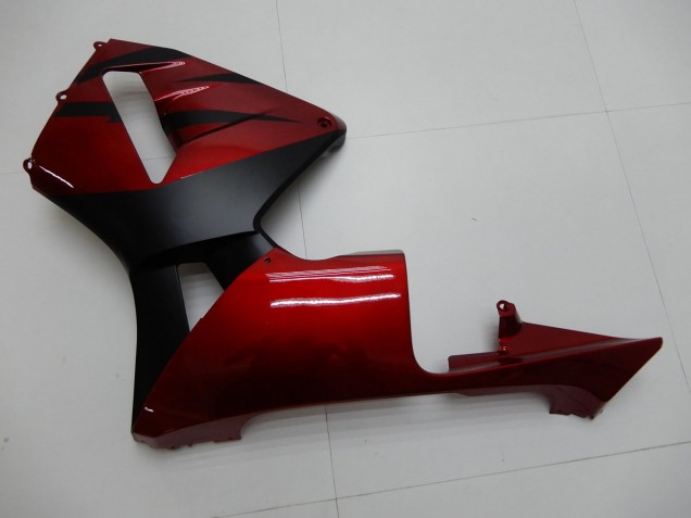 Preisgünstige Honda CBR600RR Motorrad Verkleidung 2003-2004 - Rot Matt Schwarz Streifen