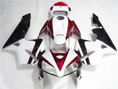Preisgünstige Honda CBR600RR Motorrad Verkleidungen Kit 2005-2006 - Weiss Rot Schwarz