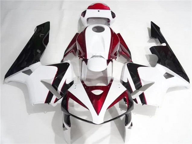 Preisgünstige Honda CBR600RR Motorrad Verkleidungen Kit 2005-2006 - Weiss Rot Schwarz