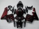 Preisgünstige Honda CBR600RR Motorrad Verkleidung Kit 2005-2006 - Glanzendes Schwarz Rot Flamme