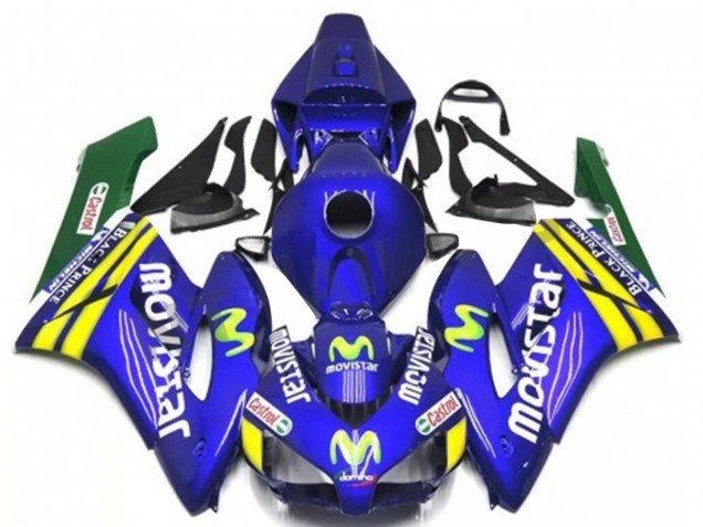 Preisgünstige Honda CBR1000RR Motorrad Verkleidung 2004-2005 - Blau Gelb Grun MoviStar Rot Castrol