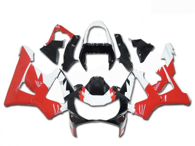 Preisgünstige Honda CBR900RR 929RR Motorrad Verkleidung 2000-2001 - Weiss Rot Glanzendes Schwarz