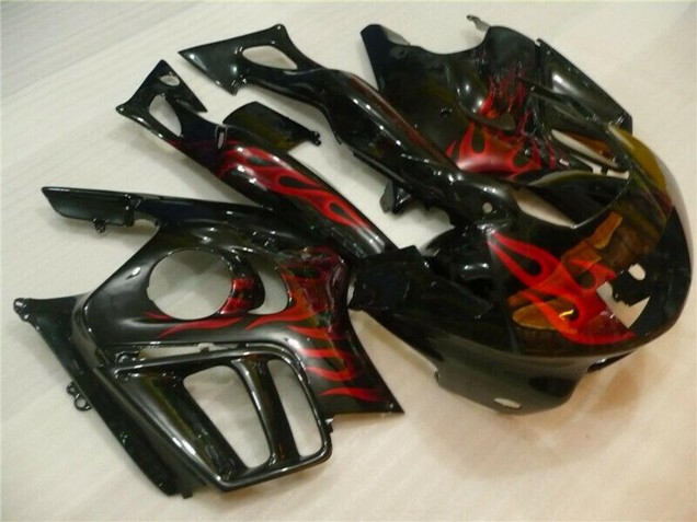 Preisgünstige Honda CBR600 F3 Motorrad Verkleidung 1995-1996 - Glanzendes Schwarz Rot Flamme