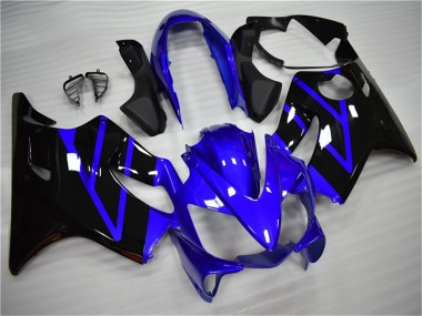Preisgünstige Honda CBR600 F4i Motorrad Verkleidung Kit 2004-2007 - Blau Glanzendes Schwarz