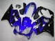 Preisgünstige Honda CBR600 F4i Motorrad Verkleidung Kit 2004-2007 - Blau Glanzendes Schwarz