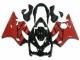 Preisgünstige Honda CBR600 F4i Motorrad Verkleidungen Kit 2004-2007 - Rot Glanzendes Schwarz