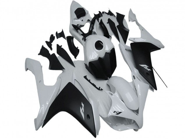 Preisgünstige Yamaha YZF R1 Motorrad Verkleidung 2007-2008 - Weiss Matt Schwarz