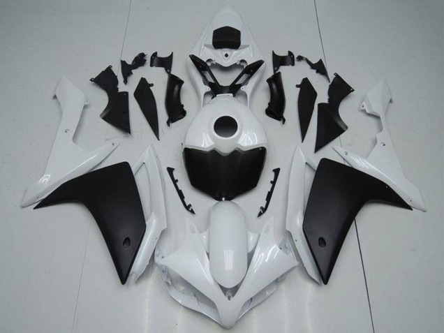 Preisgünstige Yamaha YZF R1 Motorrad Verkleidung 2007-2008 - Weiss Matt Schwarz