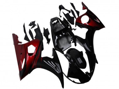 Preisgünstige Yamaha YZF R6 Motorrad Verkleidung Kit 2003-2004 - Glanzendes Schwarz Rot