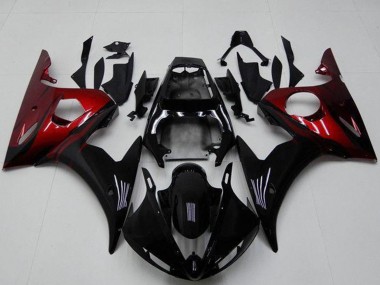Preisgünstige Yamaha YZF R6 Motorrad Verkleidung Kit 2003-2004 - Glanzendes Schwarz Rot