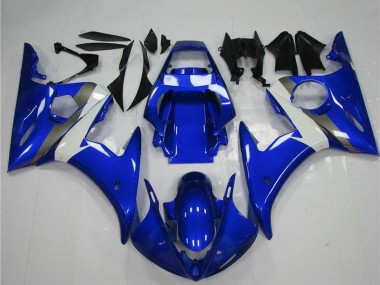 Preisgünstige Yamaha YZF R6 Motorrad Verkleidung 2003-2004 - Blau Weiss