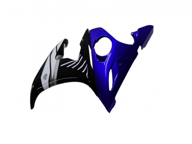Preisgünstige Yamaha YZF R6 Motorrad Verkleidung 2003-2004 - Blau Weiss Glanzendes Schwarz