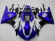 Preisgünstige Yamaha YZF R6 Motorrad Verkleidung 2003-2004 - Blau Weiss Glanzendes Schwarz