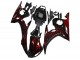 Preisgünstige Yamaha YZF R6 Motorrad Verkleidung 2003-2004 - Glanzendes Schwarz Rot Flamme