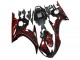 Preisgünstige Yamaha YZF R6 Motorrad Verkleidung 2003-2004 - Glanzendes Schwarz Rot Flamme