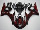 Preisgünstige Yamaha YZF R6 Motorrad Verkleidung 2003-2004 - Glanzendes Schwarz Rot Flamme