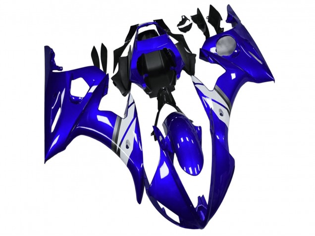 Preisgünstige Yamaha YZF R6 Motorrad Verkleidung 2003-2004 - Blau Weiss