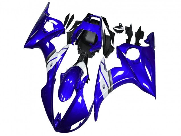 Preisgünstige Yamaha YZF R6 Motorrad Verkleidung 2003-2004 - Blau Weiss