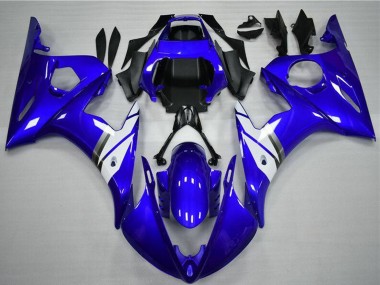 Preisgünstige Yamaha YZF R6 Motorrad Verkleidung 2003-2004 - Blau Weiss