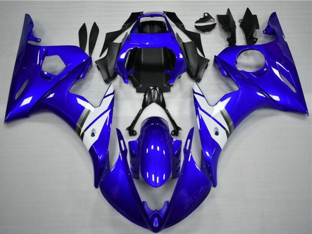 Preisgünstige Yamaha YZF R6 Motorrad Verkleidung 2003-2004 - Blau Weiss