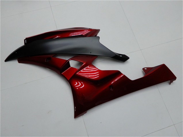 Preisgünstige Yamaha YZF R6 Motorrad Verkleidung Kit 2006-2007 - Rot Matt Schwarz